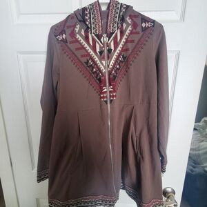 MONROE AND MAIN AZTEC SOUTHWEST XL HOODED JACKET.